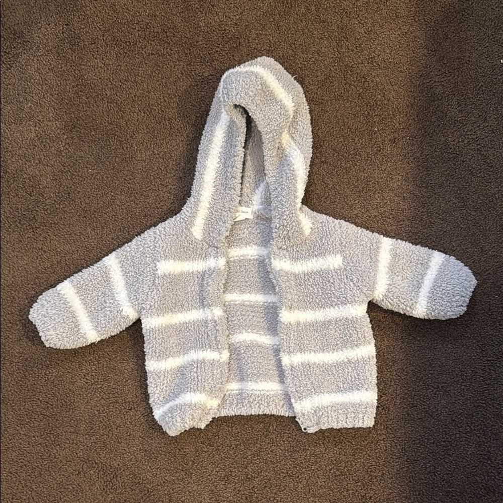 Angel Dear Cozy Baby Striped Hooded Jacket 0-6 Months